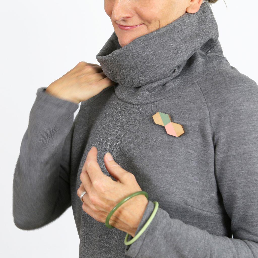 Papierschnittmuster Sweatkleid Frau Polly XS-XXL